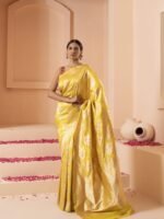 Yamuna (Neon Green Meenakari Boota Saree)