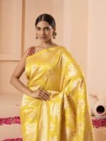Yamuna (Neon Green Meenakari Boota Saree) - Image 3