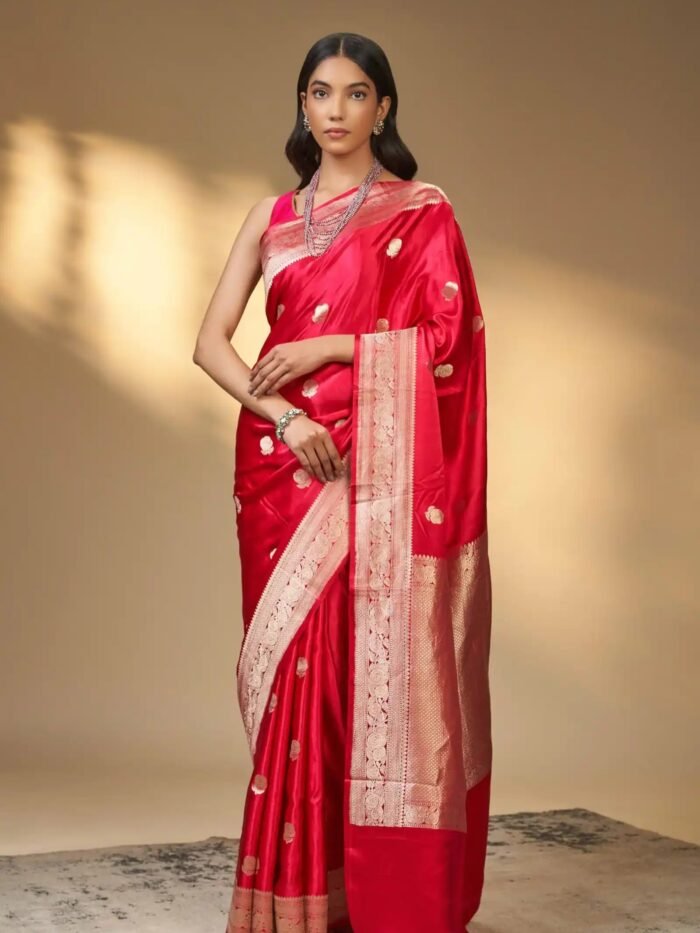 Bhagirathi (Chilli Red Kadwa Mushru Saree) - Image 1