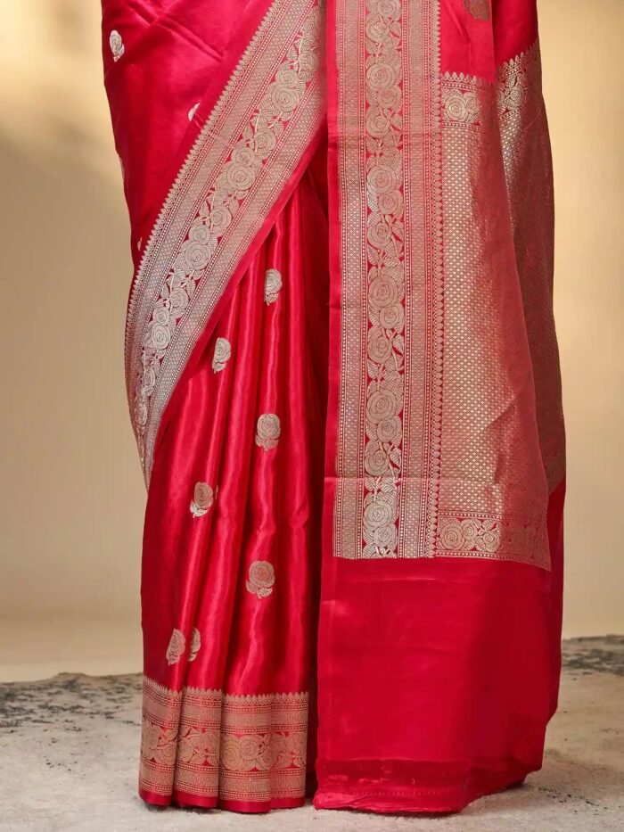 Bhagirathi (Chilli Red Kadwa Mushru Saree) - Image 4